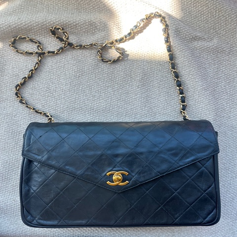 Chanel vintage 香奈兒羊皮信封大包