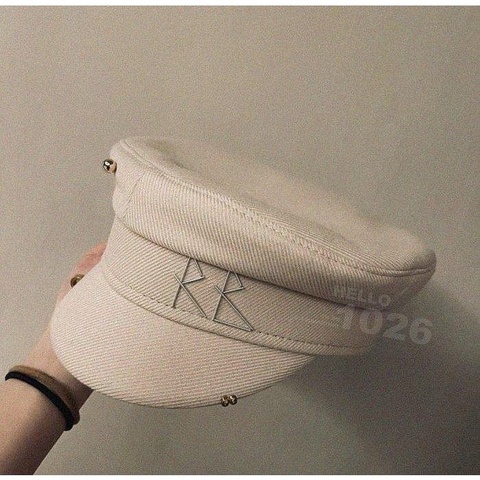 1026+歐美 全新真品正品 Ruslan Baginskiy RB挺版軍帽 刺繡報童帽 5折賠售 RB金釦裝飾挺版軍帽