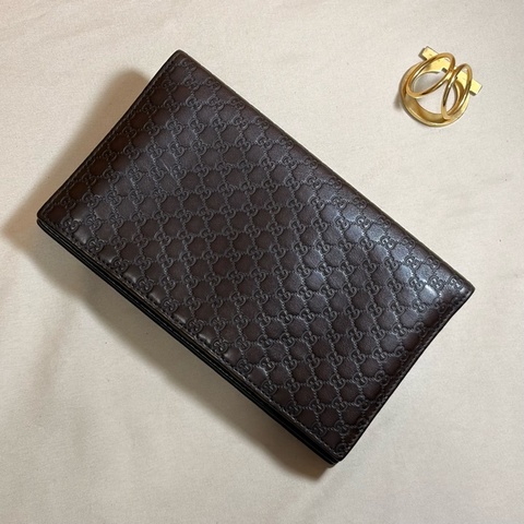 ‼️限時驚喜 即將下架 Gucci 古馳 20卡 長夾 商務型錢包 深咖牛皮壓紋 🈵版老花