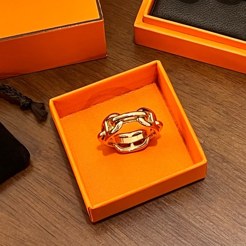 HERMES 淡金豬鼻絲巾扣