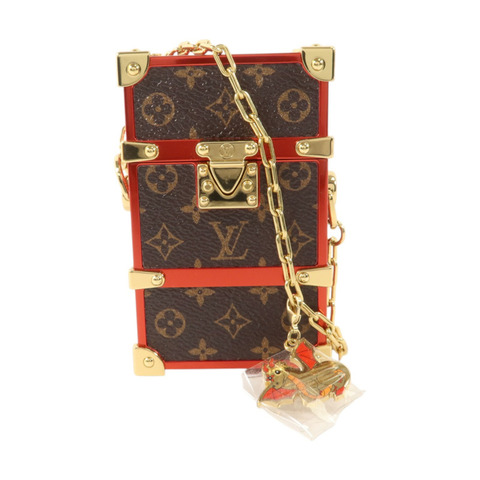 LOUIS VUITTON 金屬/Monogram Trunk Box Pouch肩背袋