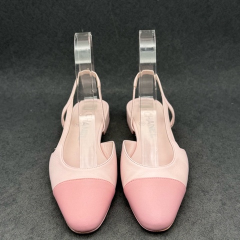 Chanel香奈兒粉色slingback 35碼 粉色瑪麗珍平底