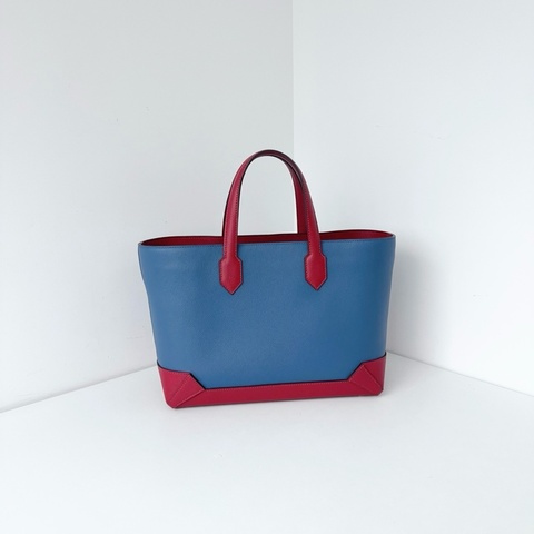 🆕Hermes 愛馬仕 maxibox cabas30手提包 藍色epsom皮