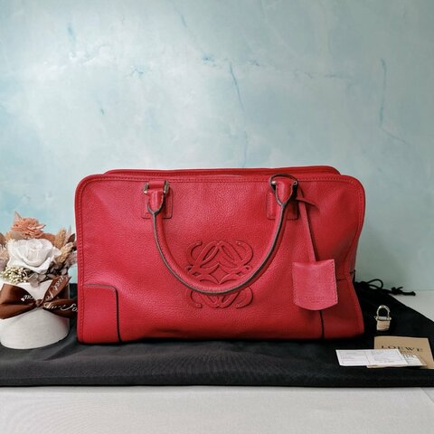 LOEWE Amazona 35紅色手提包