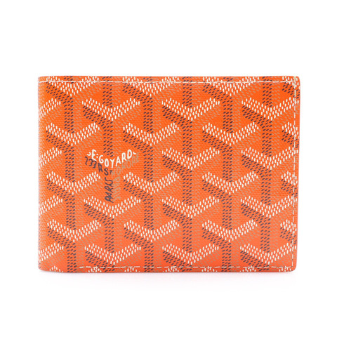GOYARD 高雅德 Victoire 二折短夾 橘色 PVC塗層帆布 VICINIPMLTY07CL07X