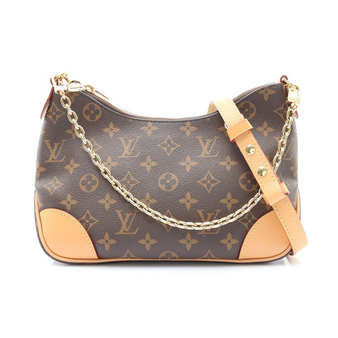 LOUIS VUITTON LV 路易威登 Boulogne PM 肩背包 棕色 原花帆布 M45832