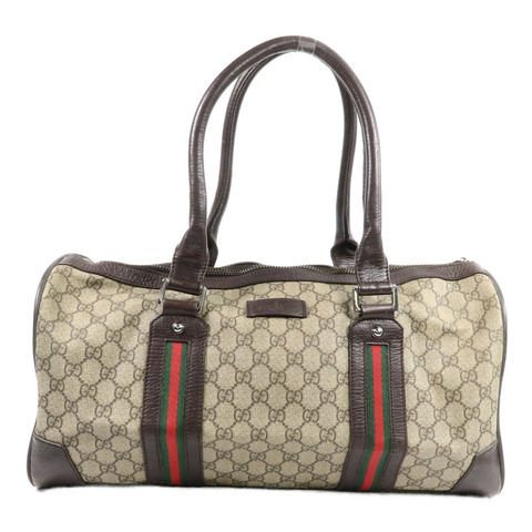 GUCCI 塗層帆布Boston Bag肩背袋