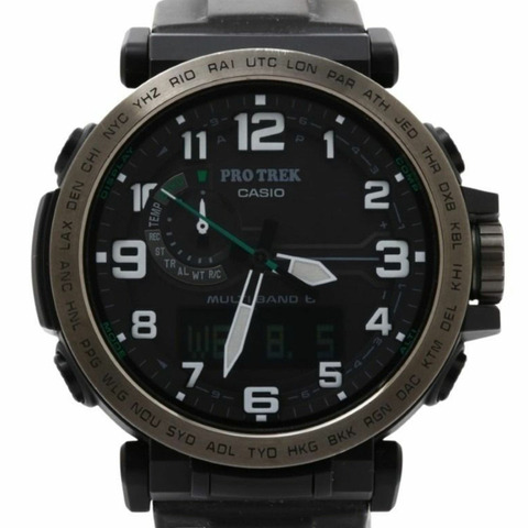 卡西歐 PRO TREK Climber 系列 PRW-6600Y-1JF 黑色樹脂/不鏽鋼男士手錶