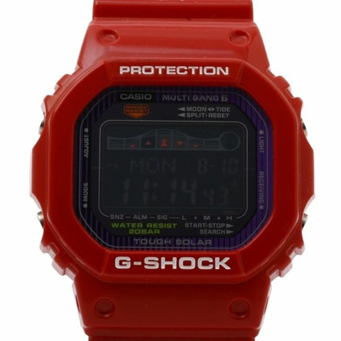 卡西歐 G-SHOCK ICONIC 5600 系列 GWX-5600C-4JF 黑色紅色樹脂男士數位手錶