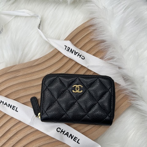 香緹國際精品 CHANEL chanel 拉鍊 卡包 保卡款 32開 缺保卡1269