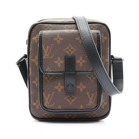 LOUIS VUITTON LV 路易威登 Christopher 肩背包 棕色 原花帆布 M69404