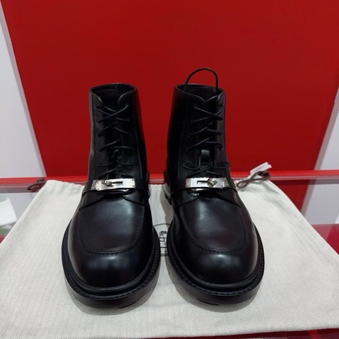 🖤Hermes 愛馬仕黑色kelly短靴 男女同款 43碼