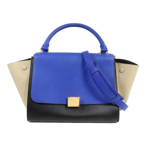 CELINE 牛皮皮革Trapeze Small手挽肩背兩用袋