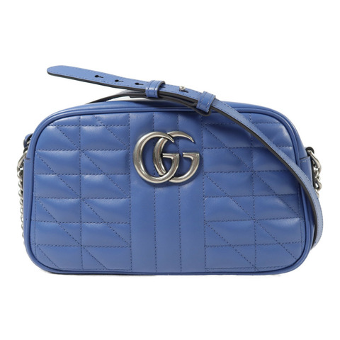 GUCCI 牛皮皮革GG Marmont鏈帶肩背袋