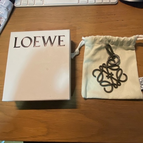 LOEWE Metal Anagram Charm (Dark Green)