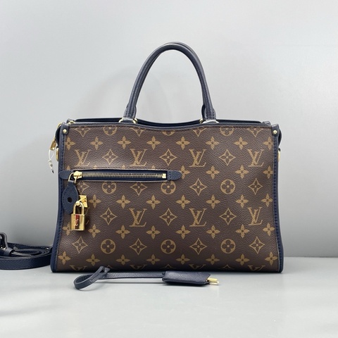 LV 路易威登poptncourt機車包老花拼藍/32*21*12cm 17年