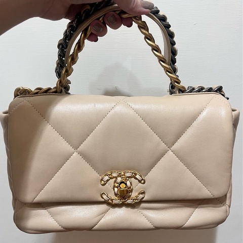 Chanel 19 bag 26cm 奶茶色
