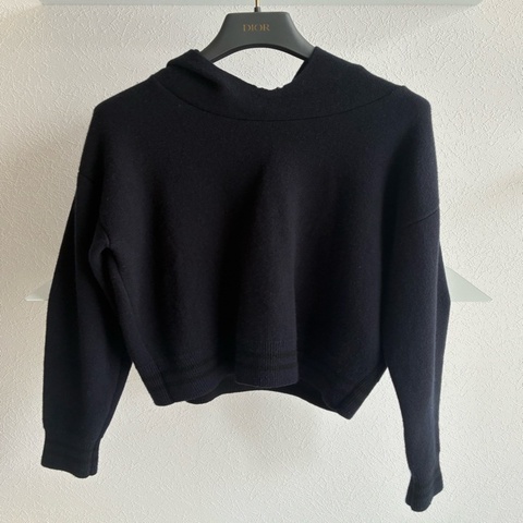 Dior 深藍背面字母連帽上衣36
