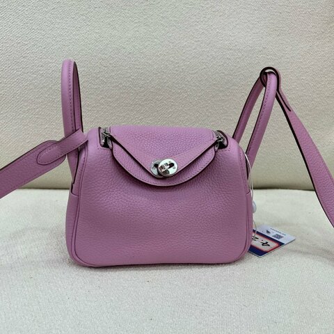 【稀有色】愛馬仕 Hermès Lindy Mini 迷你琳迪 X9錦葵紫 TC皮 銀扣｜閒置｜U刻