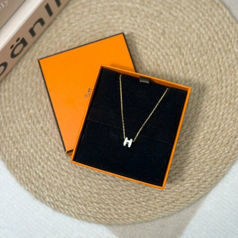 🏷Hermes 愛馬仕．Mini Pop H 項鍊 白金