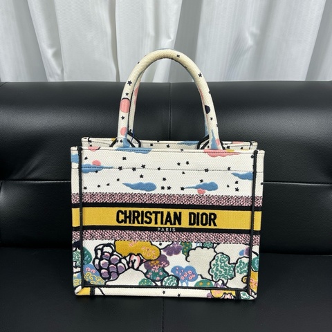 迪奧/Dior 限量版刺繡 tote 小號 手提包托特包
