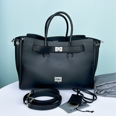 Balenciaga巴黎世家Bel Air黑色中號手提單肩包 附件塵袋