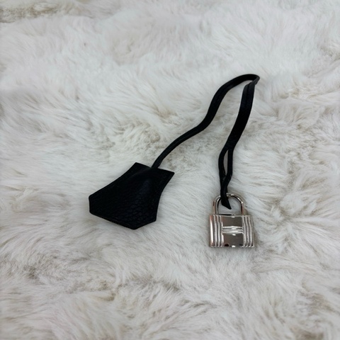 Hermes愛馬仕 正品birkin30 鎖頭鑰匙一套 黑色togo皮