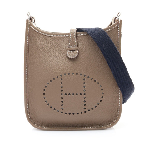 HERMES 愛馬仕 Evelyn Mini 肩背包 大象灰色 TC牛皮 K刻 銀扣