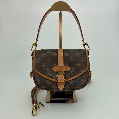 LV M46740/晶片款 老花雙子星包 Saumur BB