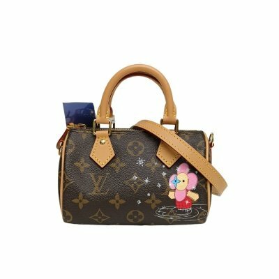LOUIS VUITTON Speedy Nano 16 可拆卸肩帶 老花 PVC 2023 23年聖誕限定