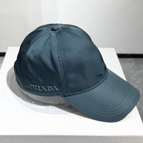 Prada 普拉達 棒球帽 鴨舌帽 字母刺繡logo 再生尼龍面料