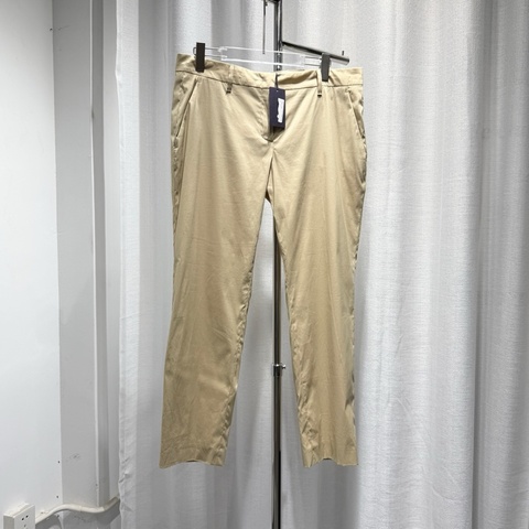 Prada 普拉達 休閒長褲 46碼 直筒 棉錦綸混紡 淺卡其色