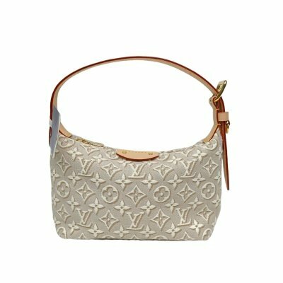 LOUIS VUITTON 米白色 帆布 晶片 HILLS POCHETTE 便當包 浮雕印花