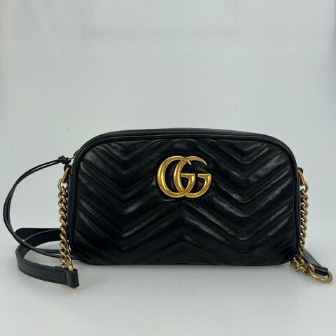 GUCCI 447632 黑Marmont相機包 24CM
