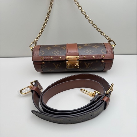 99新 原膜 LV Papillon老花巴比龍 M57835 肩帶不皺
