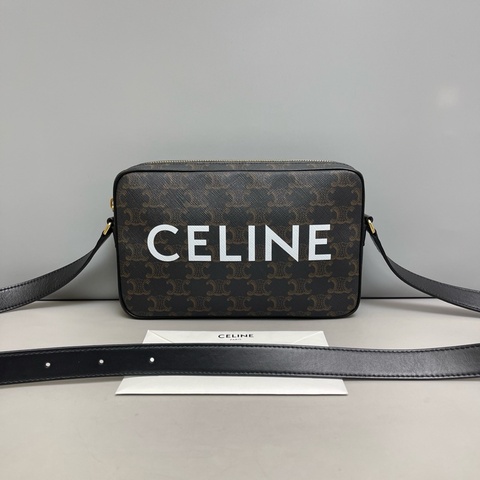 Celine賽琳 凱旋門老花黑色相機包