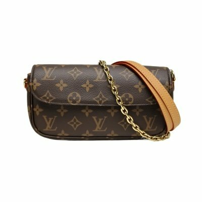 LOUIS VUITTON IVY 鏈條腋下包 老花 PVC 金扣 晶片