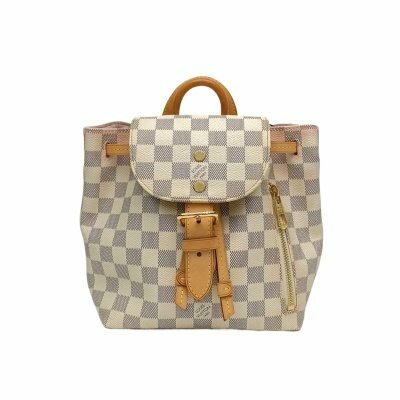 LOUIS VUITTON SPERONE BB 雙肩包 白棋格 PVC 2017