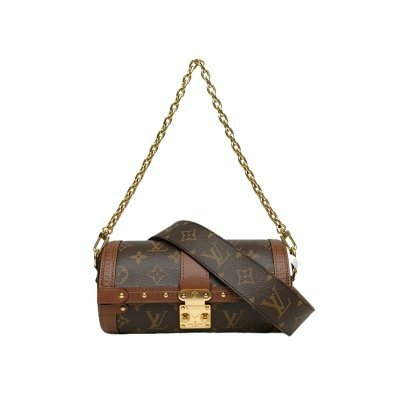 LOUIS VUITTON PAPILLON 巴比龙 TRUNK 鏈條圓桶包 老花 PVC 晶片