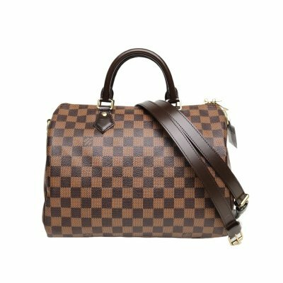 LOUIS VUITTON Speedy 30 配肩帶 棕色棋盤格 PVC 2014