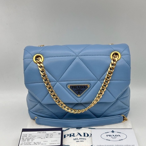 prada 普拉達Spectrum藍色泡芙包 尺寸24*17mm