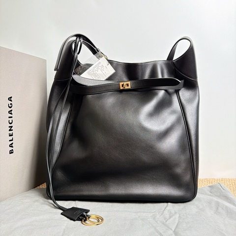 巴黎世家Balenciaga巴黎世家黑色小牛皮單肩包 大號