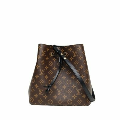 LOUIS VUITTON NéONOé 水桶包 中號 26 黑色內裡 老花 PVC 金扣 晶片