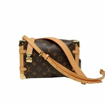LOUIS VUITTON Side Trunk 軟盒子包 大號 24 老花 PVC 晶片