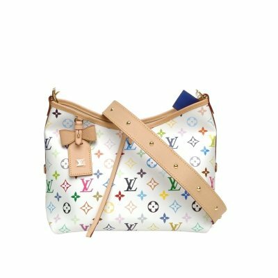 LOUIS VUITTON CARRYALL 村上華聯名 小號 29 白三彩 白三彩 PVC 金扣 晶片