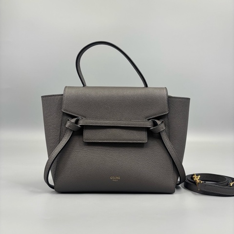 Celine 賽琳 深灰色鯰魚Nano斜挎包 尺寸20*20
