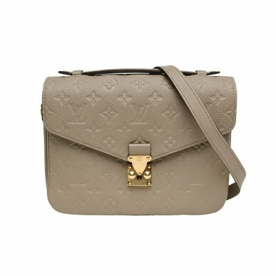 LOUIS VUITTON Metis Pochette 郵差包 奶茶色 牛皮金扣 晶片 老花壓紋