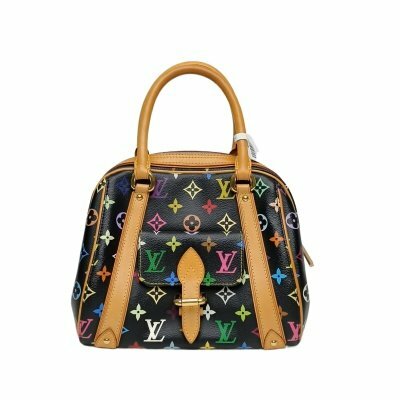 LOUIS VUITTON 中古 保齡球手提包 黑三彩 PVC 2006