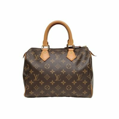 LOUIS VUITTON Speedy 25 無肩帶 老花 PVC 晶片