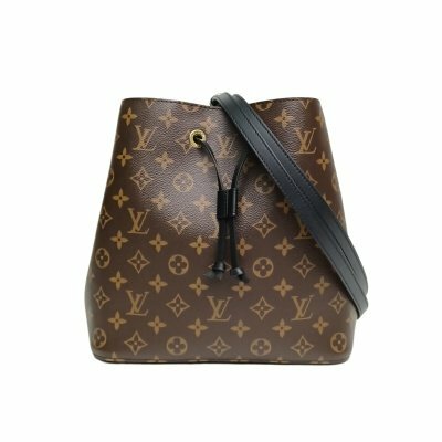 LOUIS VUITTON NéONOé 水桶包 中號 26 黑色內裡 老花 PVC 金扣 晶片